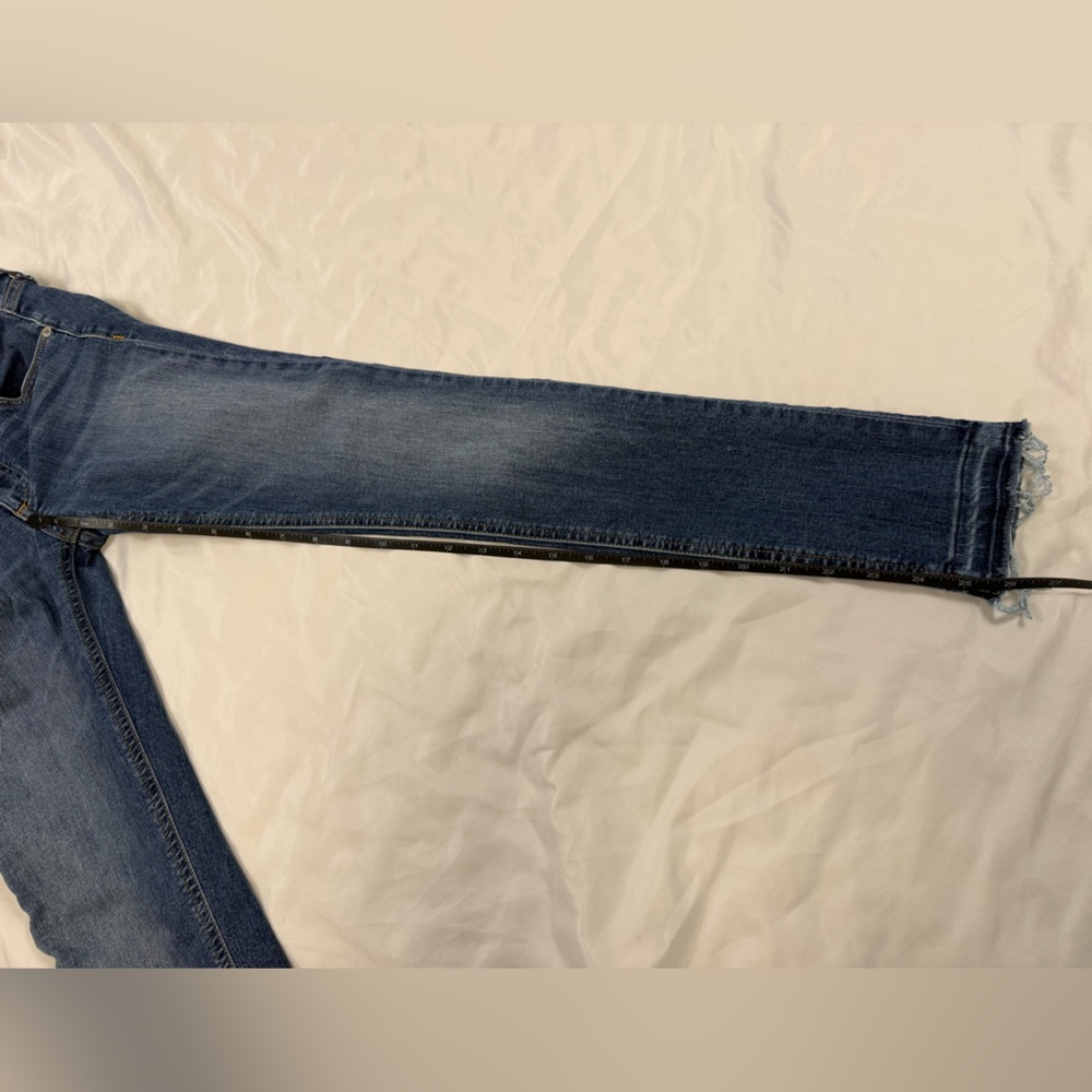 rag & bone Low Rise Ankle Skinny Jeans 27 Medium Wash Frayed Hem - Picture 12 of 13